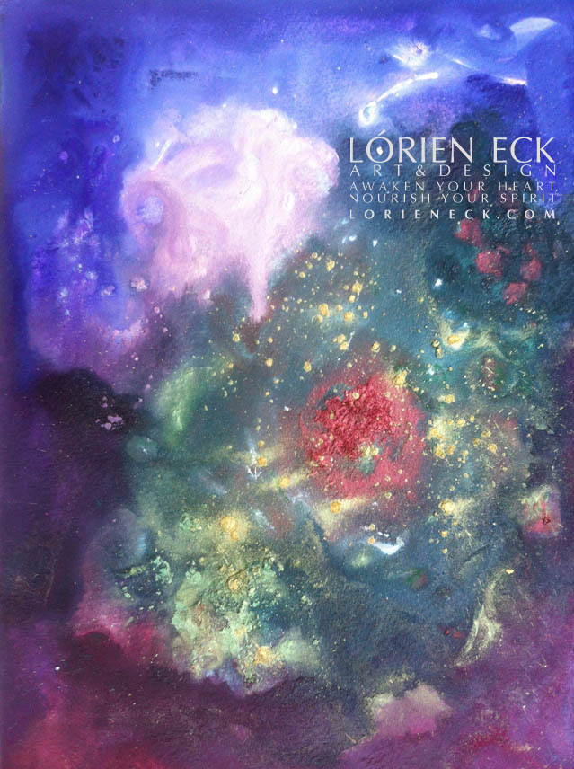Soul Cosmology mixed media  painting for Lorien